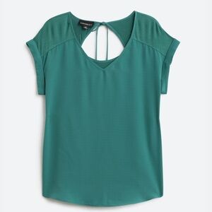 Fortune + Ivy Cheylee Tie Back Mixed Material Blouse